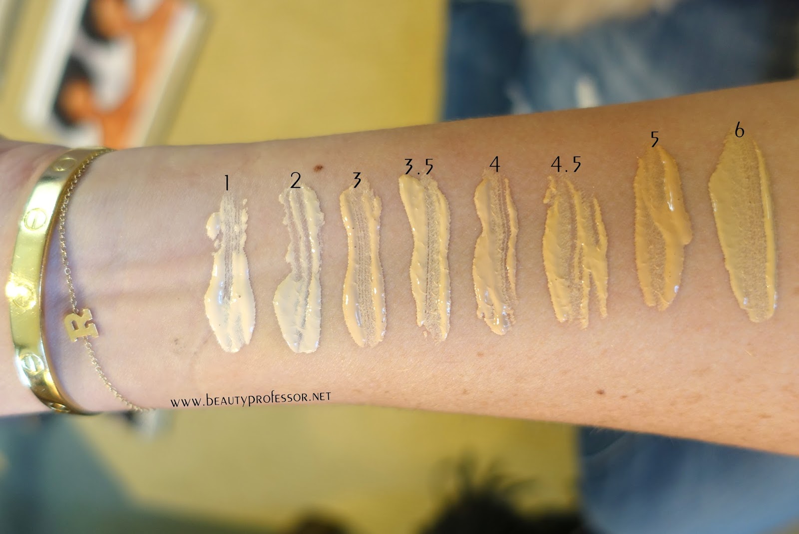 Beauty Professor Charlotte Tilbury Magic Foundation Swatches of ALL