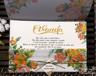 convite de aniversario artesanal personalizado floral aquarelado boho chic rustico moderno delicado 80 anos casamento formatura noivado festa criativo laranjado amarelo flores