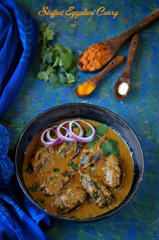 Stuffed Baby Eggplant Curry/Stuffed Brinjal Curry