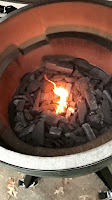 Picture of fire starting in grill