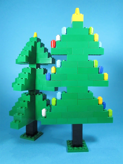 MOC LEGO Árvores de Natal e o lenhador