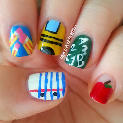 acrylic nail designs for school 7
