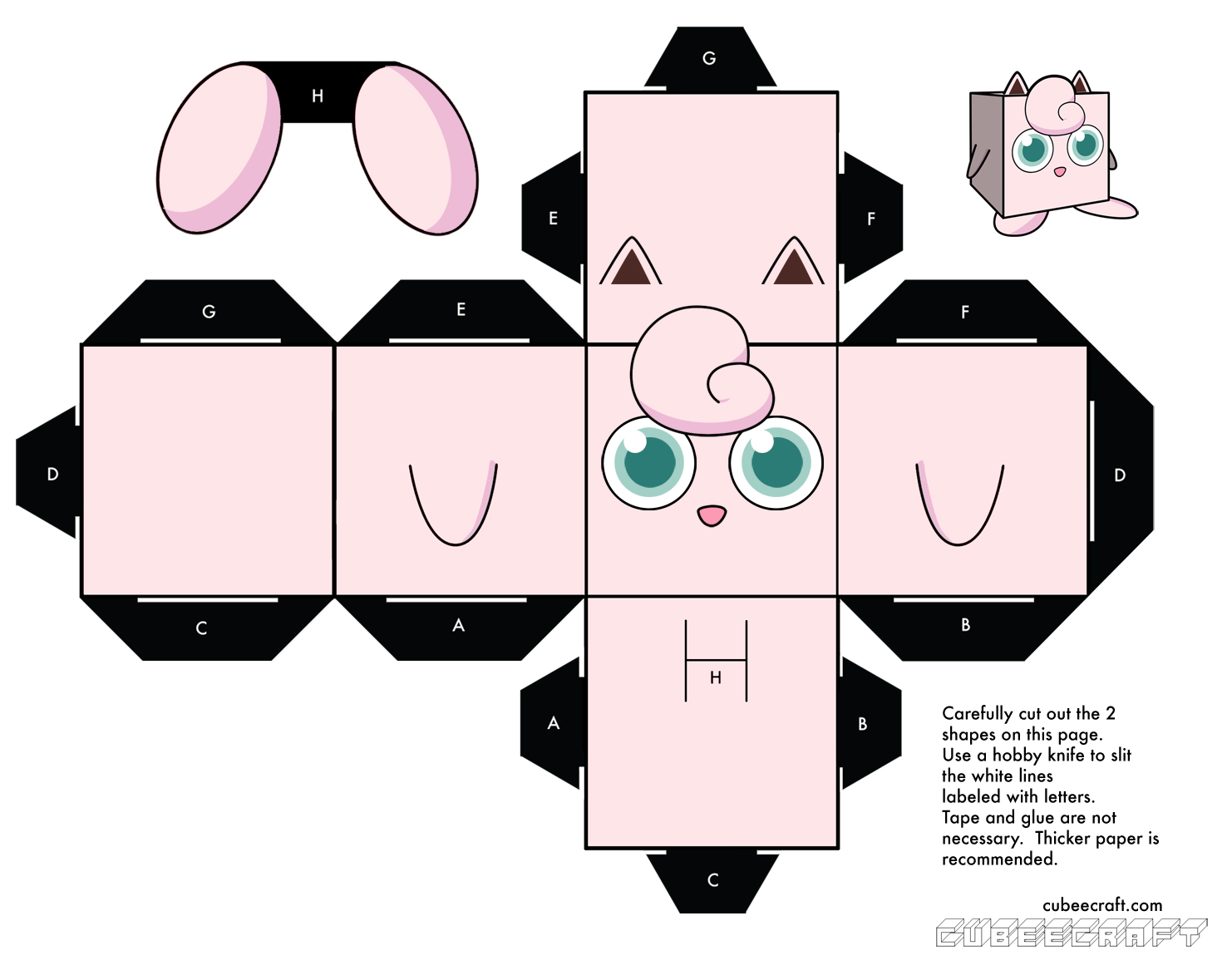 Pokemon Paper Crafts To Print - PaperCraft