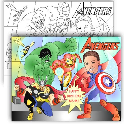 NEW* THE AVENGERS * CUSTOM COLORING PAGE