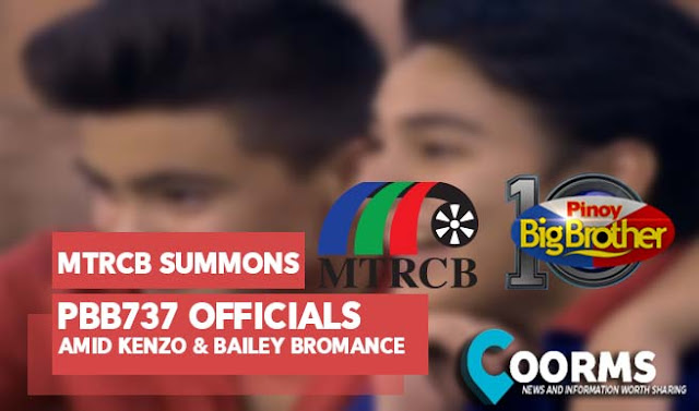 MTRCB Invited PBB737 Officials for a conference amid Bailey and Kenzo Bromance inside PBB 737 House