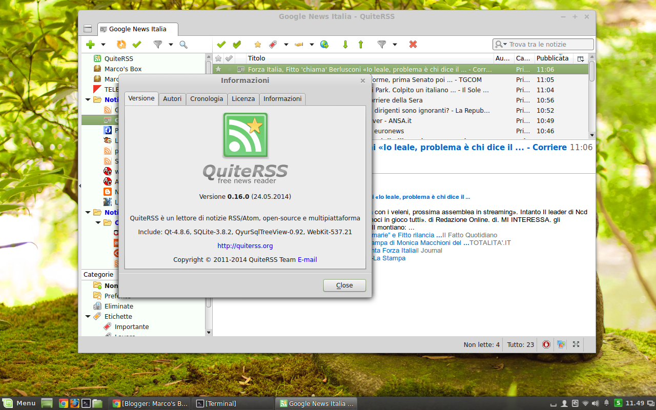 quiterss context menu quiterss context menu