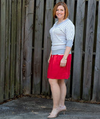 Savvy Southern Chic: Red skirt-three ways