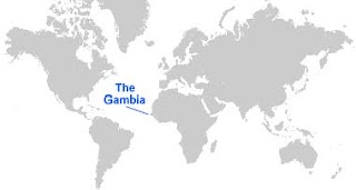 Gambar Peta letak Gambia