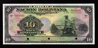 10 Bolivianos banknote bill currency money