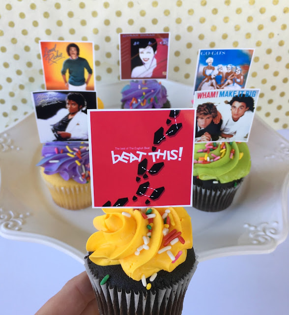 80s Party Cupcakes 