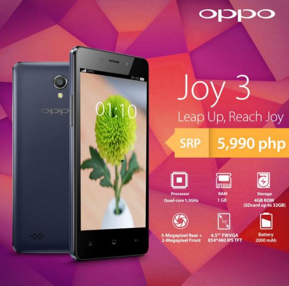 Oppo Joy 3 Specs And Price Philippines Oppo Smartphone