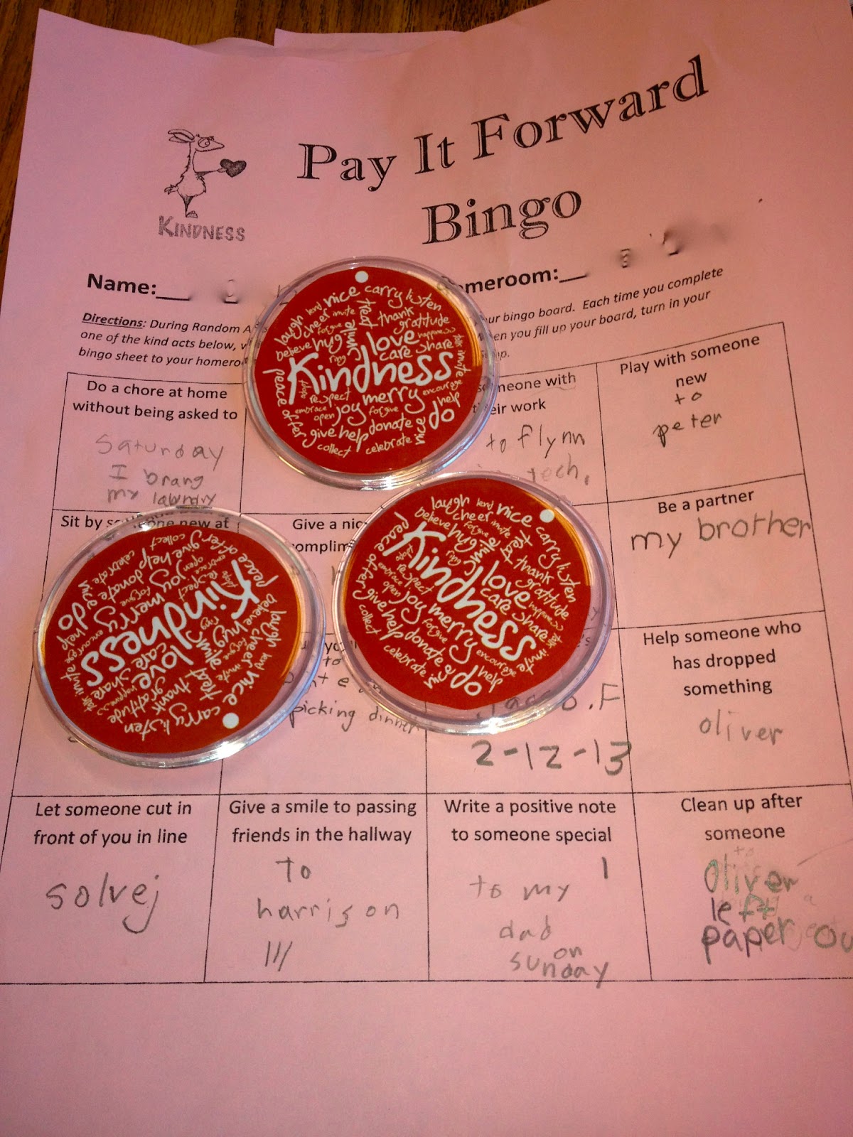 Ms. Sepp's Counselor Corner: Random Acts of Kindness Week 2013