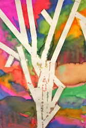 tape masking grade trees crayons elementary space negative positive flying 3rd adventures tree resist watercolor third paint paintings lessons visit