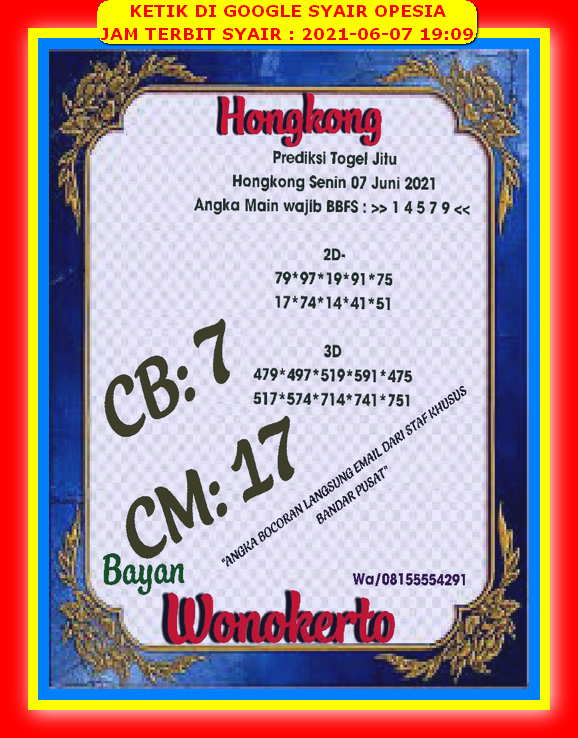 Prediksi Hk Senin 7 Juni 2021 Kodal Prediksi