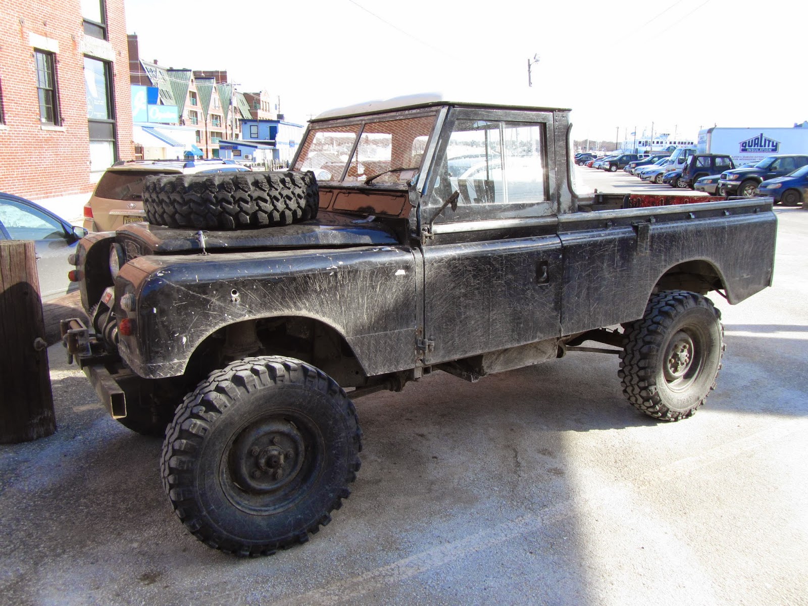 autoliterate 2 Land Rovers, Portland Maine.