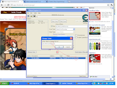 Cheat Ninja Saga 1 Hit Kill Cheat Engine Terbaru Agustus 2012