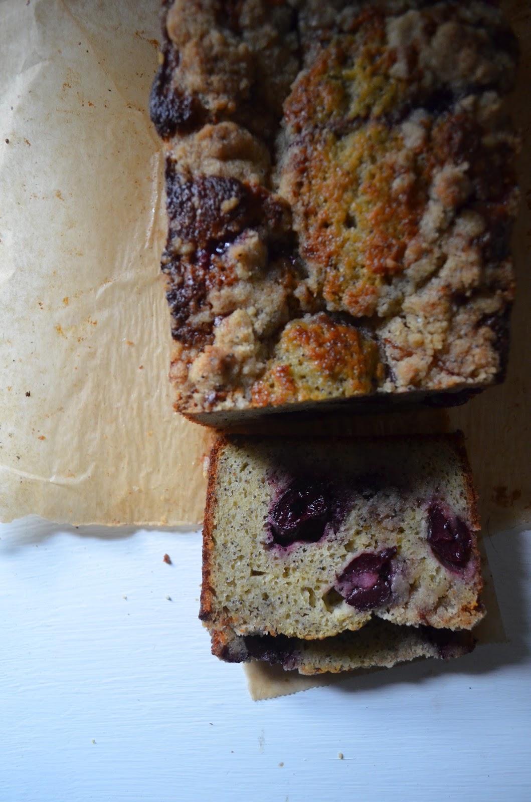 amour fou(d) rye and poppy seed yogurt cake with cherries