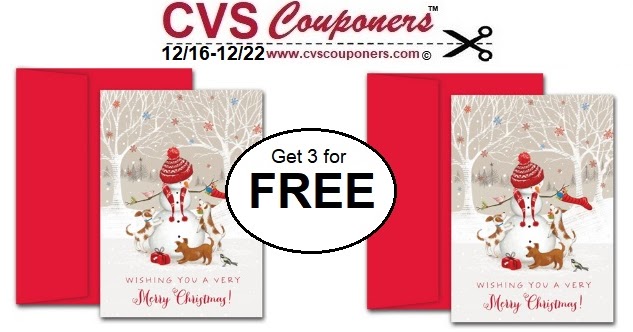 Get 3 Hallmark Christmas Cards for FREE at CVS! (12/16-12/22) | CVS Couponers