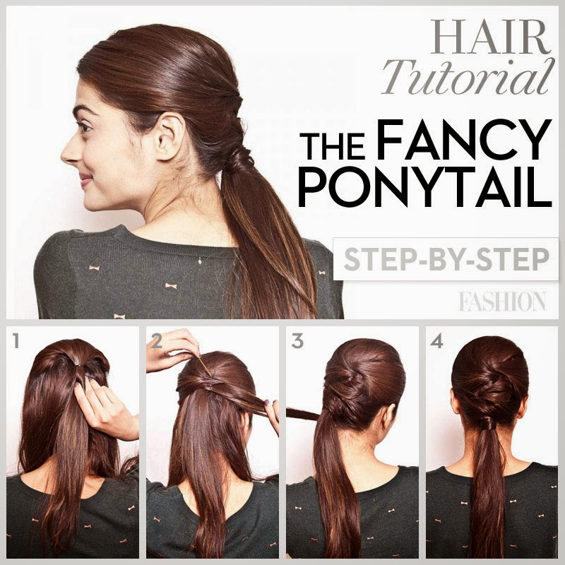 Prom Hair Tutorial Fancy Ponytail for Long Hair Hair Tutorial