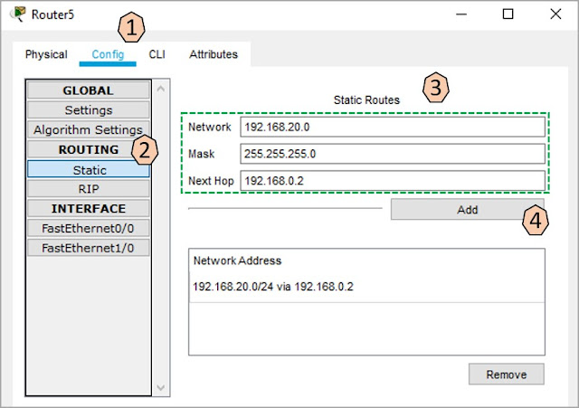 Percobaan 2 - Routing Static Router5