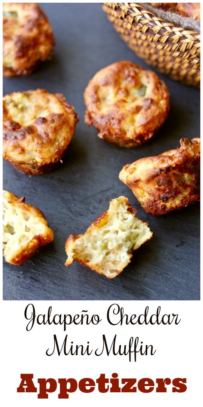 Jalapeño and White Cheddar Mini Muffin Appetizers Jalapeño and White Cheddar Mini Muffin Appetizers #cheddar #muffins #appetizers #jalapeños