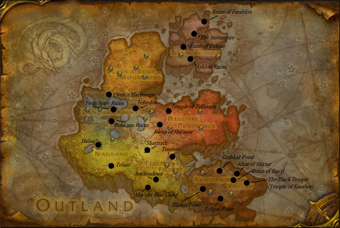 Warlords Of Draenor Map And Outland Map