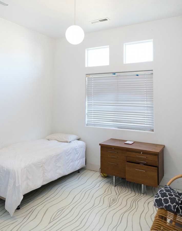 Antes y después de un dormitorio Boho Vintage