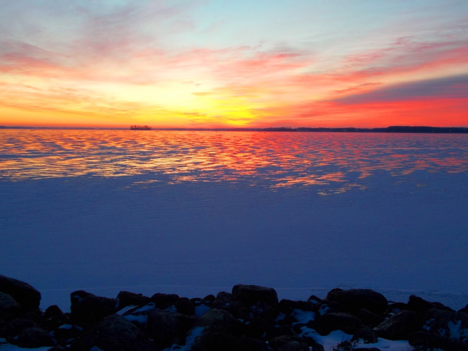 Pat Houseworth Photos: Icy Sunrise on Grand Lake St. Marys {Ohio}