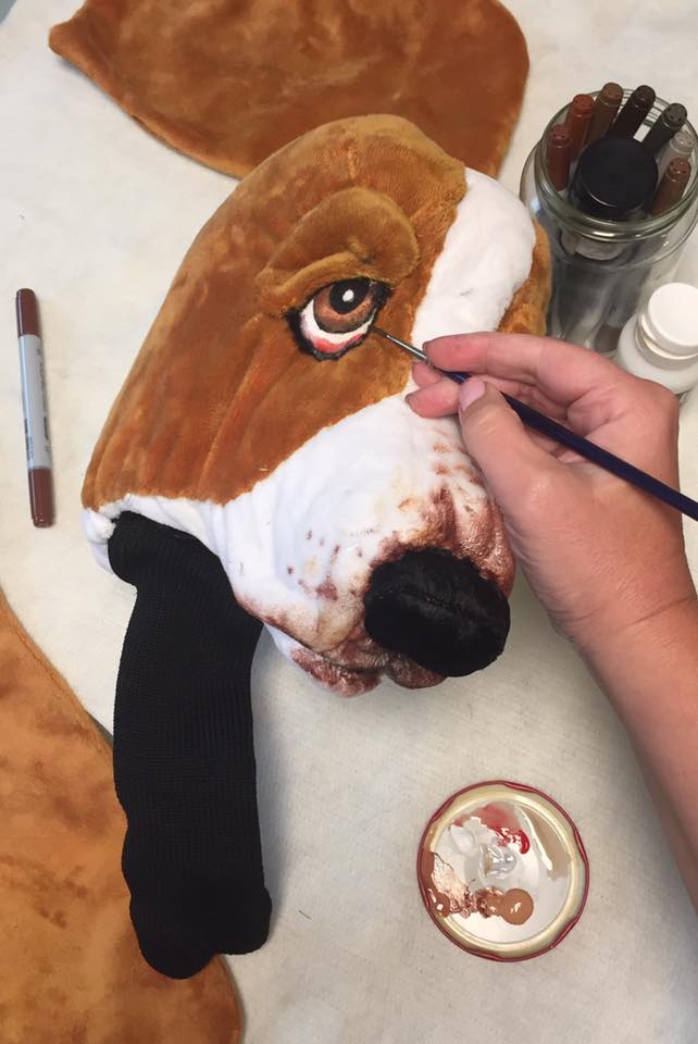 Custom Golf headcovers and puppets Basset hound custom made GOLF