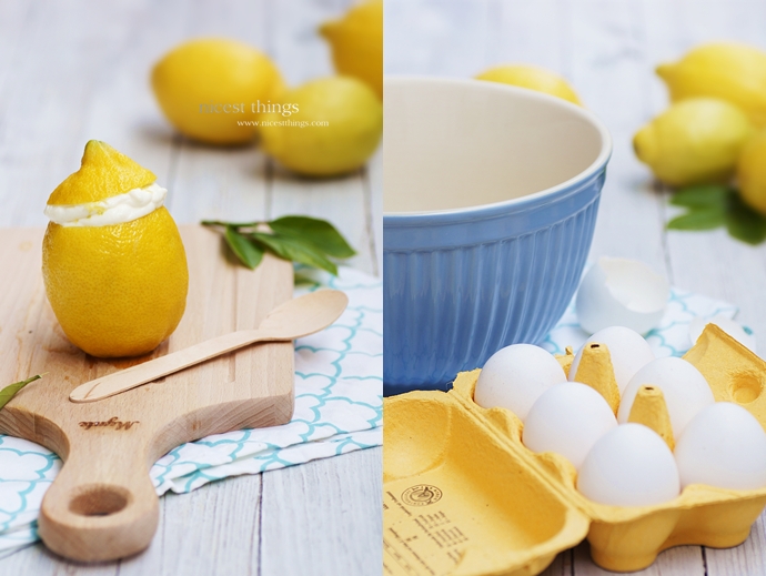 Rezept für Zitronen Mousse in echten Zitronen