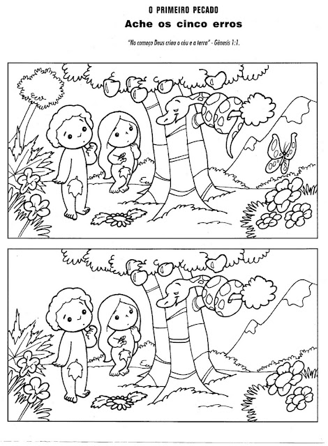 Resultado de imagem para Adão e Eva - Atividades e Desenhos