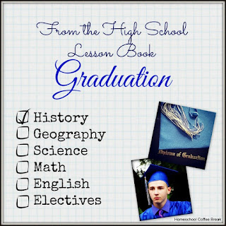 From the High School Lesson Book - Graduation on Homeschool Coffee Break @ kympossibleblog.blogspot.com - What our group's commencement exercises are like, and a little history about some grad traditions