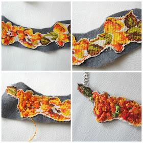 Make a fabric necklace