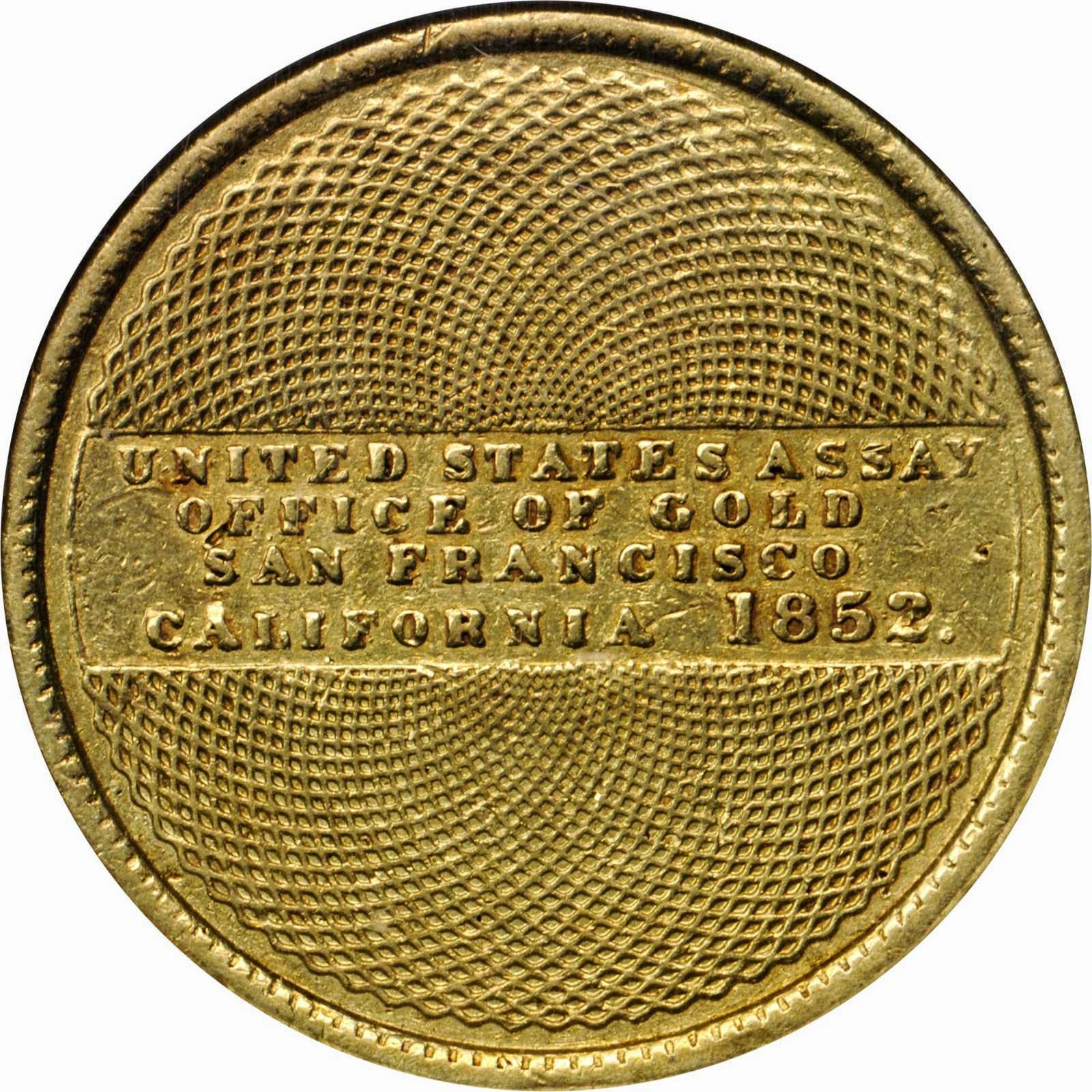 Us Coins Ten Dollar Gold Coin 1852 United States Assay Office Of Gold Gold Coins Coin Collecting Coins