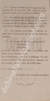 1er Certamen Local de Poesía - Binéfar