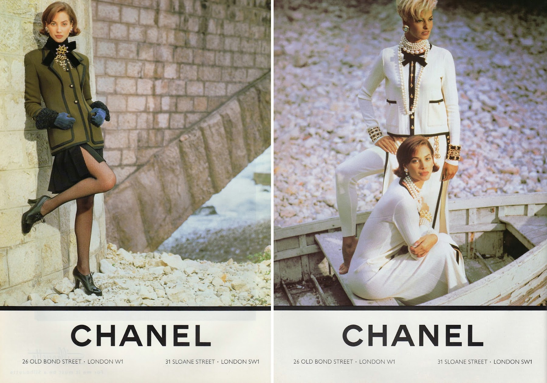 Vintage von Werth - Blog: Christy Turlington and Linda Evangelista for  Chanel, Fall/Winter 1991/92