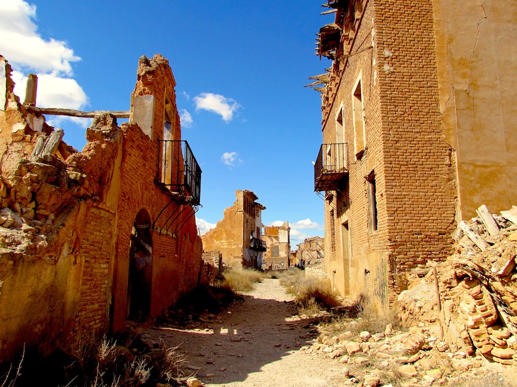 Deserted Places The Spanish ghost town of Belchite, left