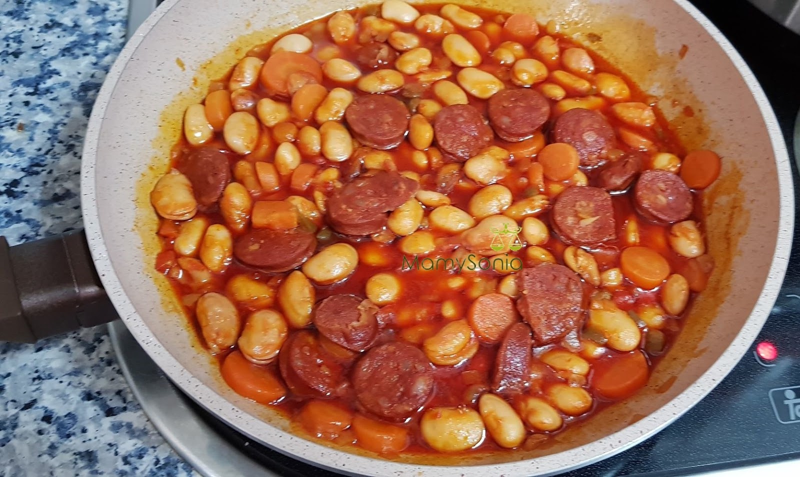 LAS RECETAS DE MAMY SONIA: ALUBIAS DE BOTE CON CHORIZO