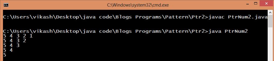 Write a Java Program To Print following Pattern: ~ Let's Program