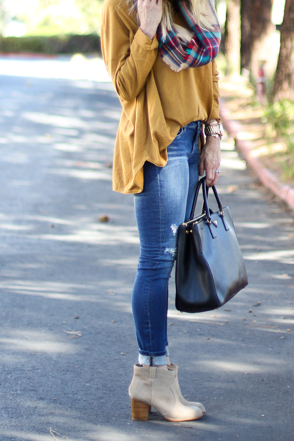 The Parlor Girl: mustard tunic + best skinny jeans