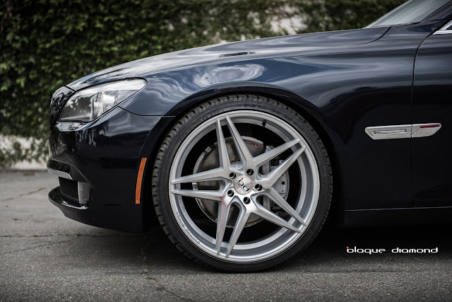 2012 BMW 740i With 22 Inch BD-8’s in Silver Polished Face - Blaque Diamond Wheels
