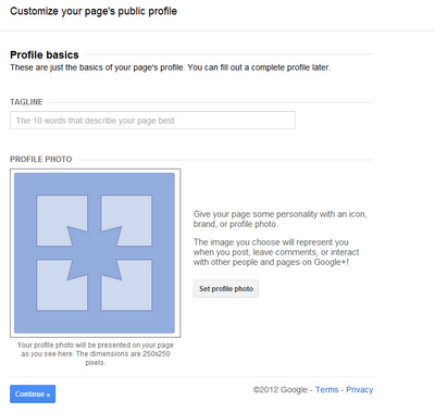 Customize your page's public profile