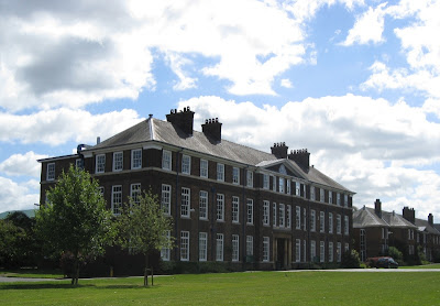 The main school building on a sunny day