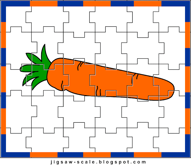 Printable Jigsaw Puzzle for kids Carrot Jigsaw