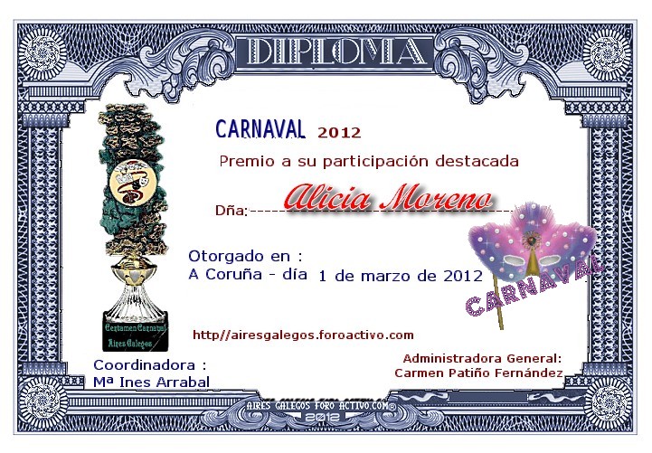 Diploma "Carnaval 2012"