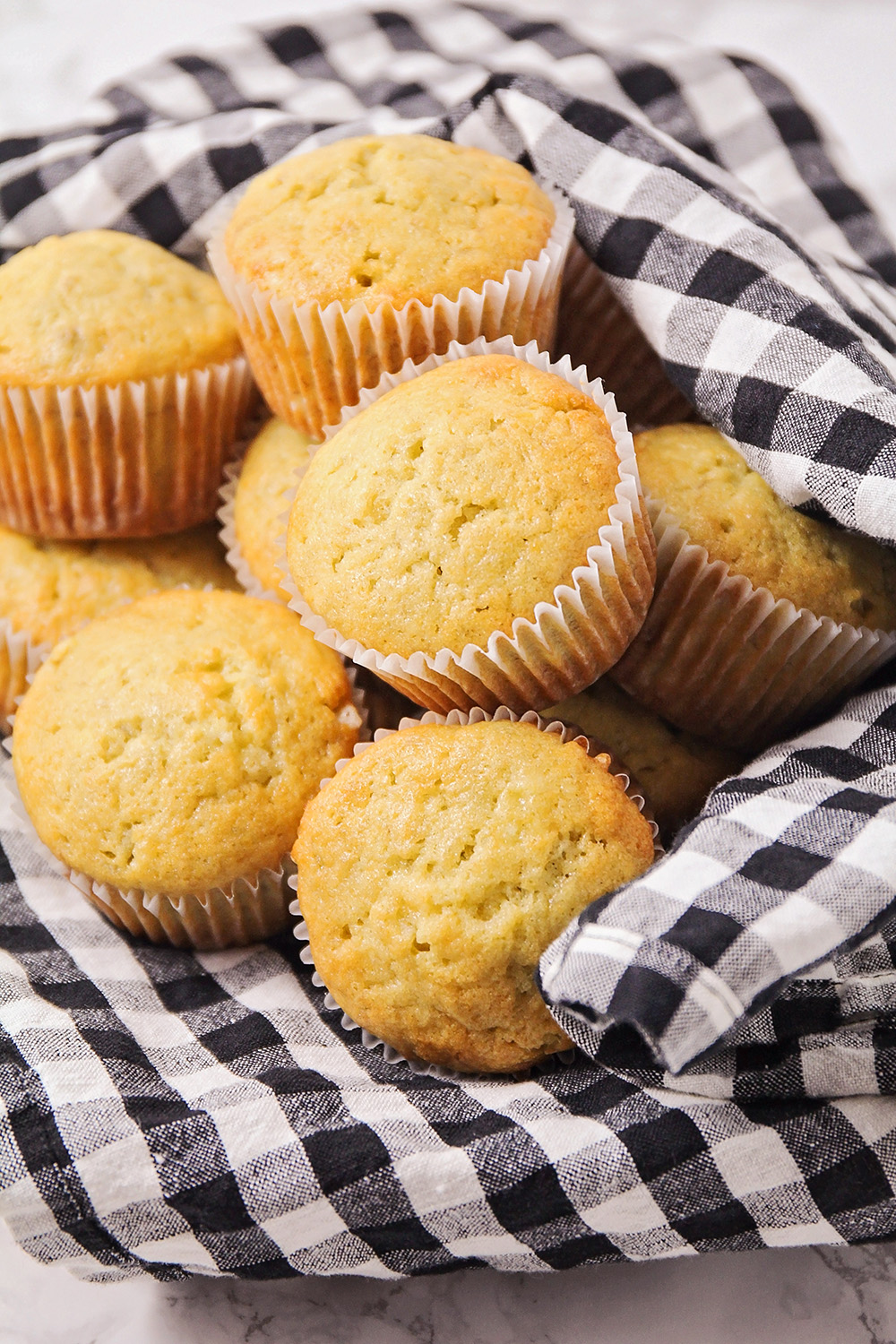These tender and sweet banana bread muffins have the BEST banana flavor, and they're so easy to make!