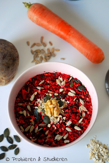 Probieren und Studieren : Fruchtige Rote Bete Möhren Rohkost mit ganz ...