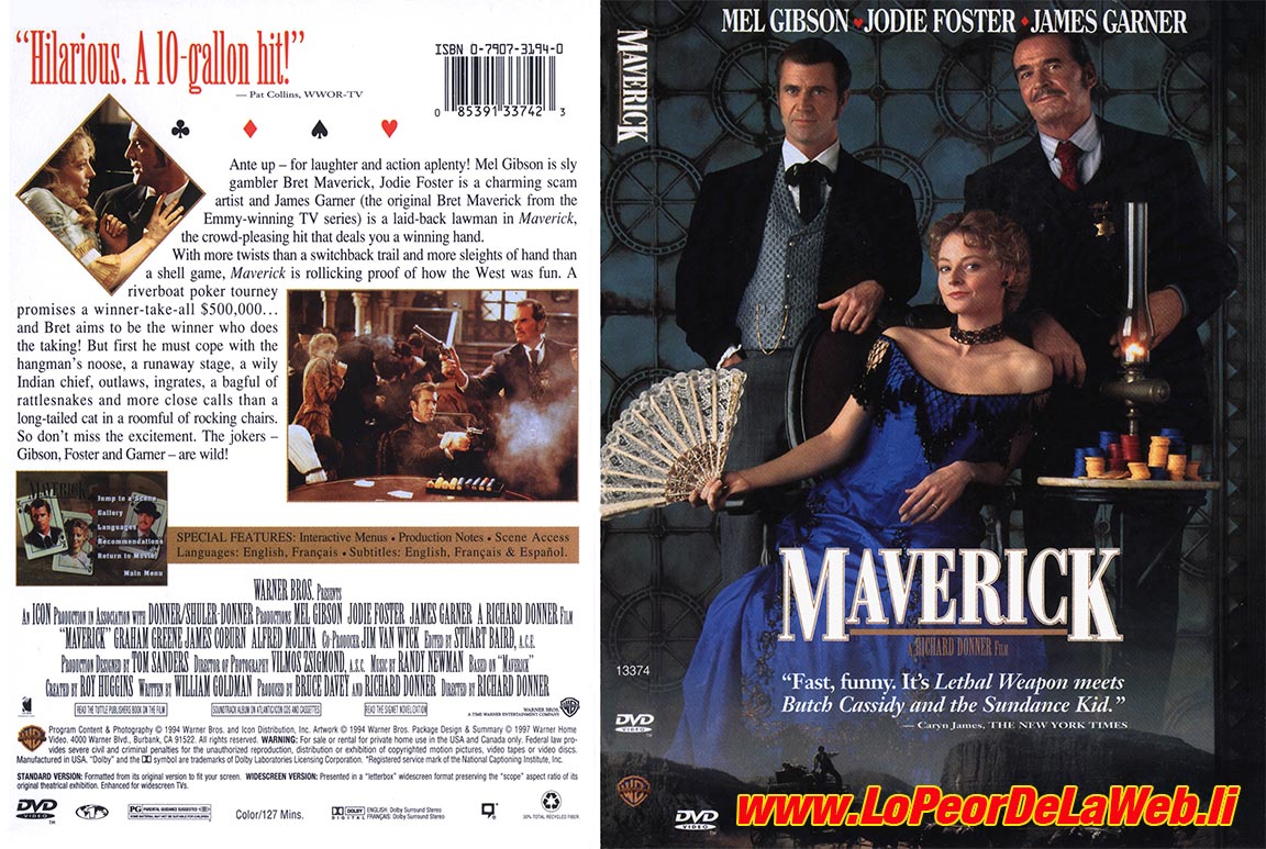 Maverick (1994, Mel Gibson, Jodie Foster)