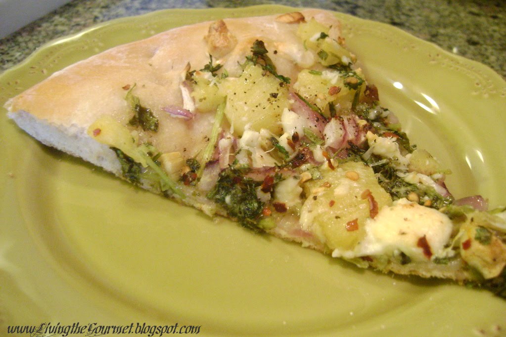 Pineapple & Cilantro Pizza with Cheese Living The Gourmet