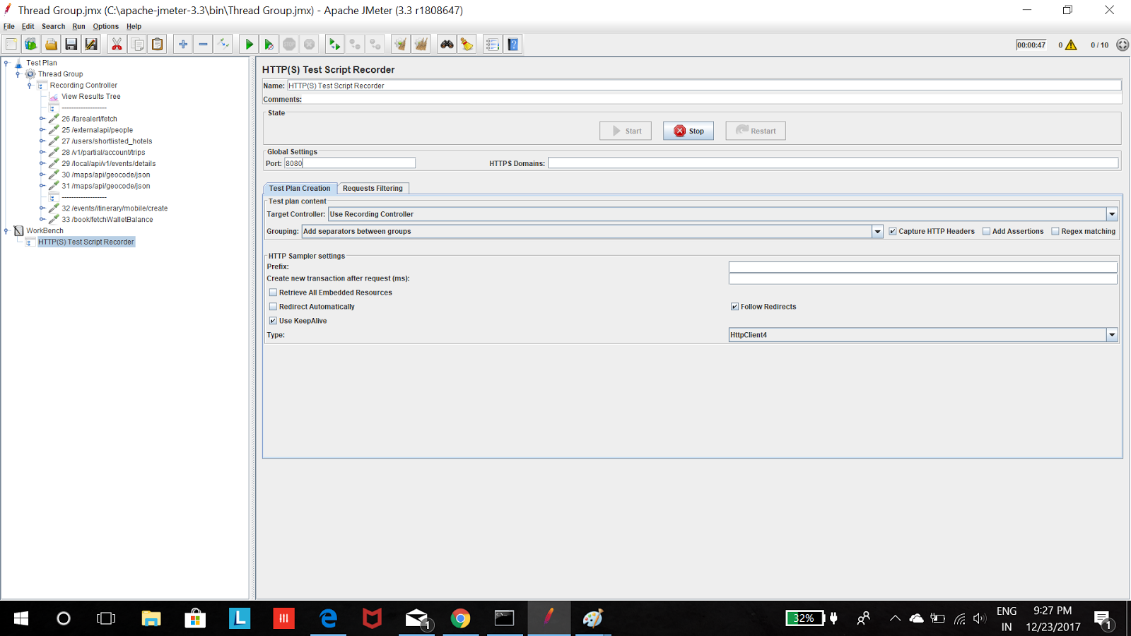 Mobile App API Performance Testing using Jmeter